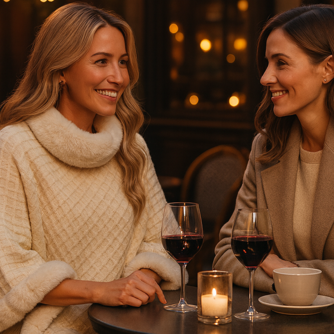 CozyWaffle Cape – Elegante Faux-Fur – One Size