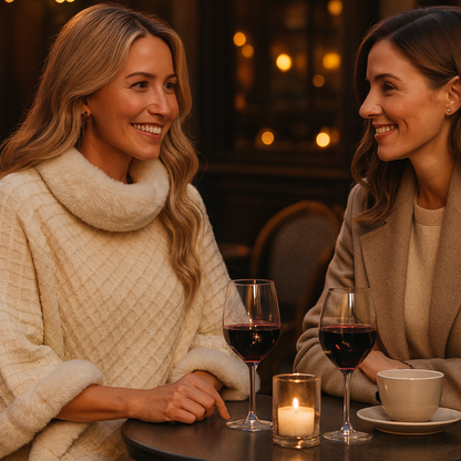 CozyWaffle Cape – Elegante Faux-Fur – One Size