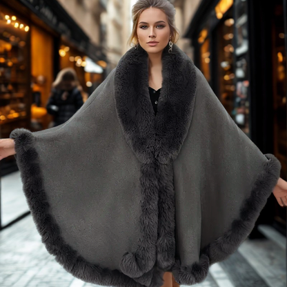 Luxe Vegan Faux-Fur Cape