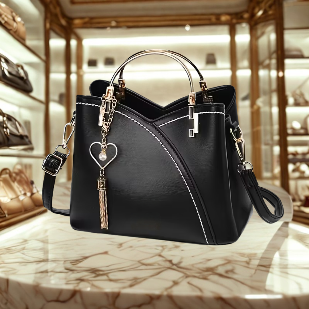 CheriBelle Heart Vegan Leren Schoudertas