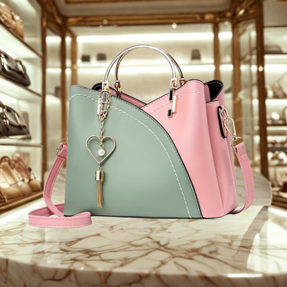 CheriBelle Heart Vegan Leren Schoudertas