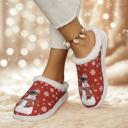 Christmas SnowPuff House Shoes