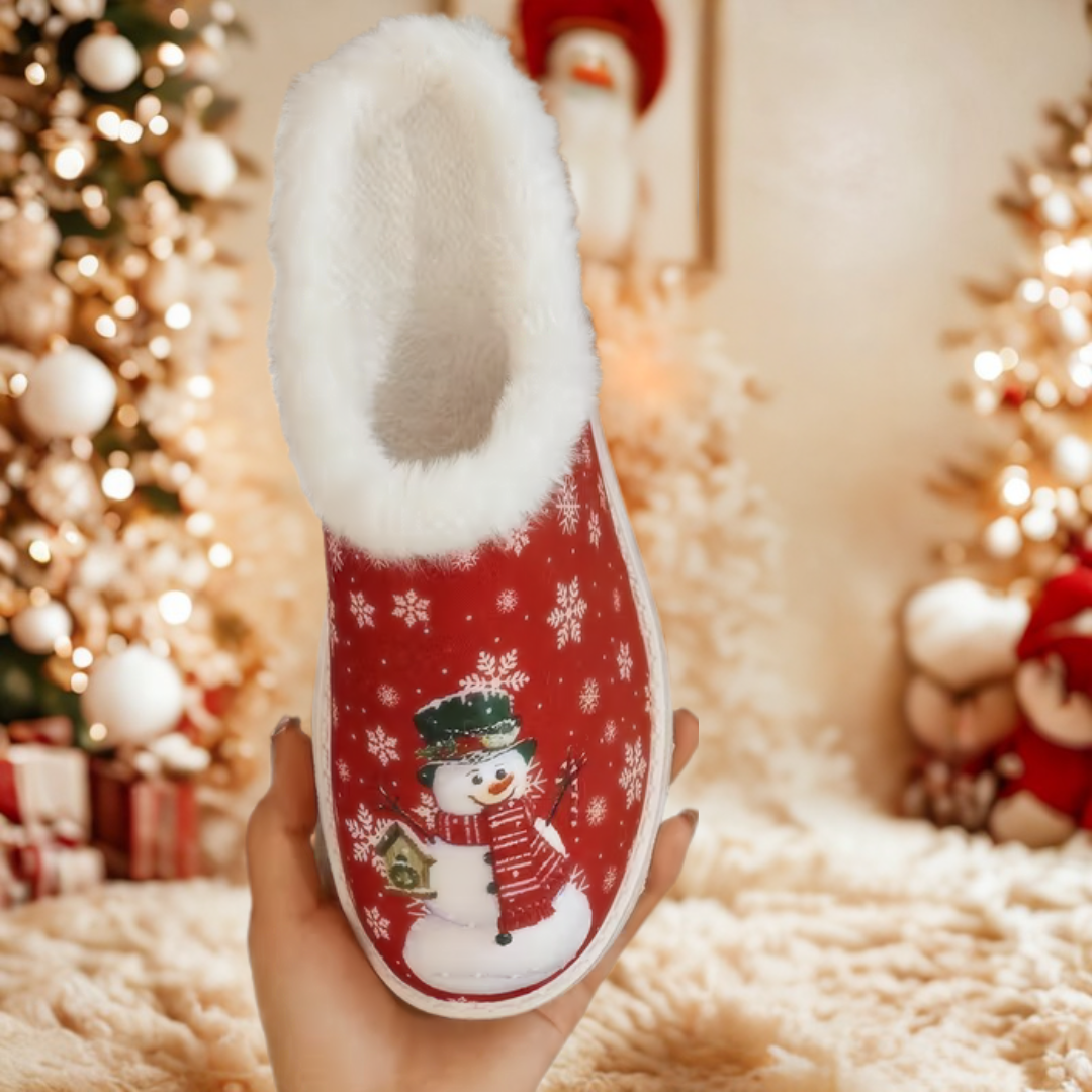 Christmas SnowPuff House Shoes
