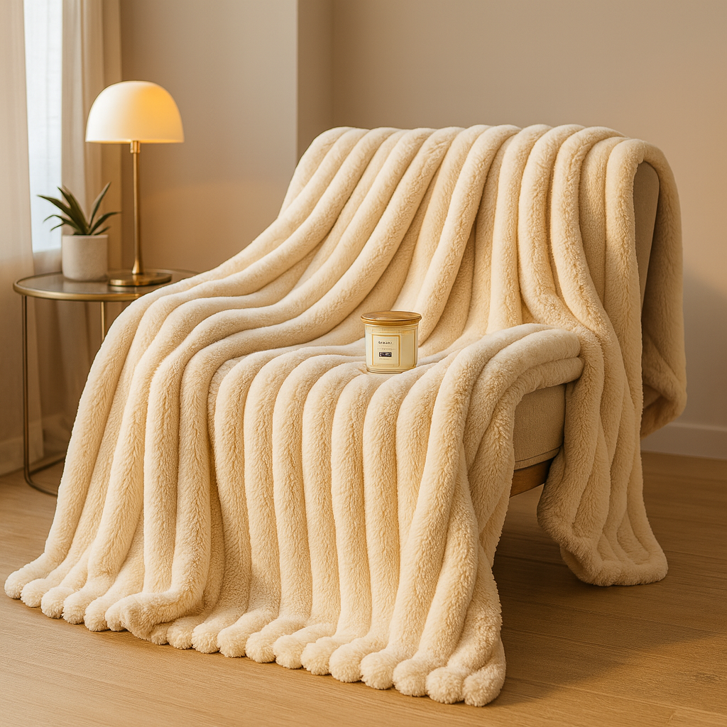 CozyFur Luxe  Ultra-Zacht & Warm Gebreid Plaid voor Bank & Bed