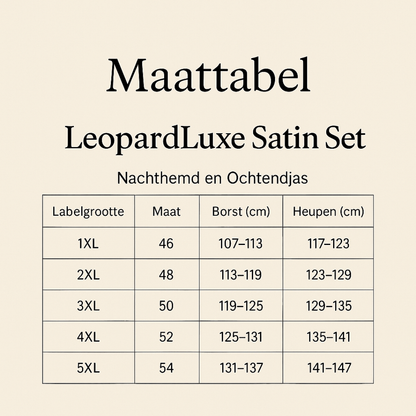 LeopardLuxe Satin Set  - Plus Size