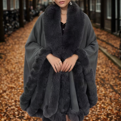 Luxe Vegan Faux-Fur Cape