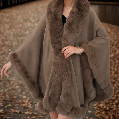 Luxe Vegan Faux-Fur Cape