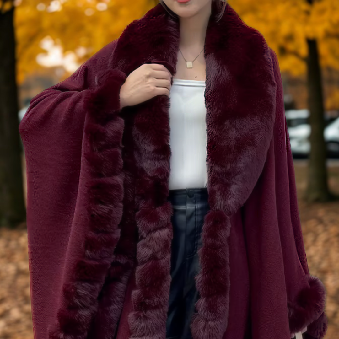 Luxe Vegan Faux-Fur Cape