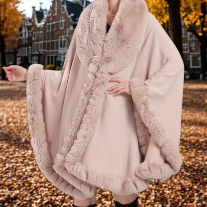 Luxe Vegan Faux-Fur Cape