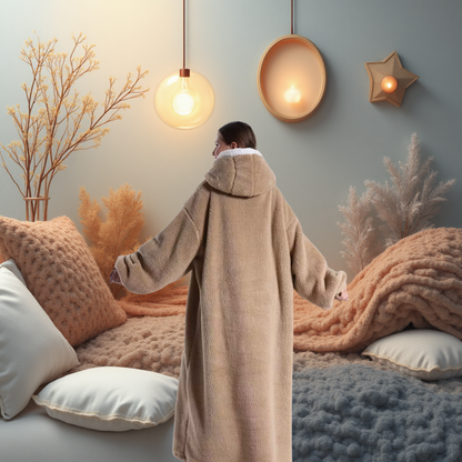 VeluraHood – Luxe Micropluche Hoodiedeken