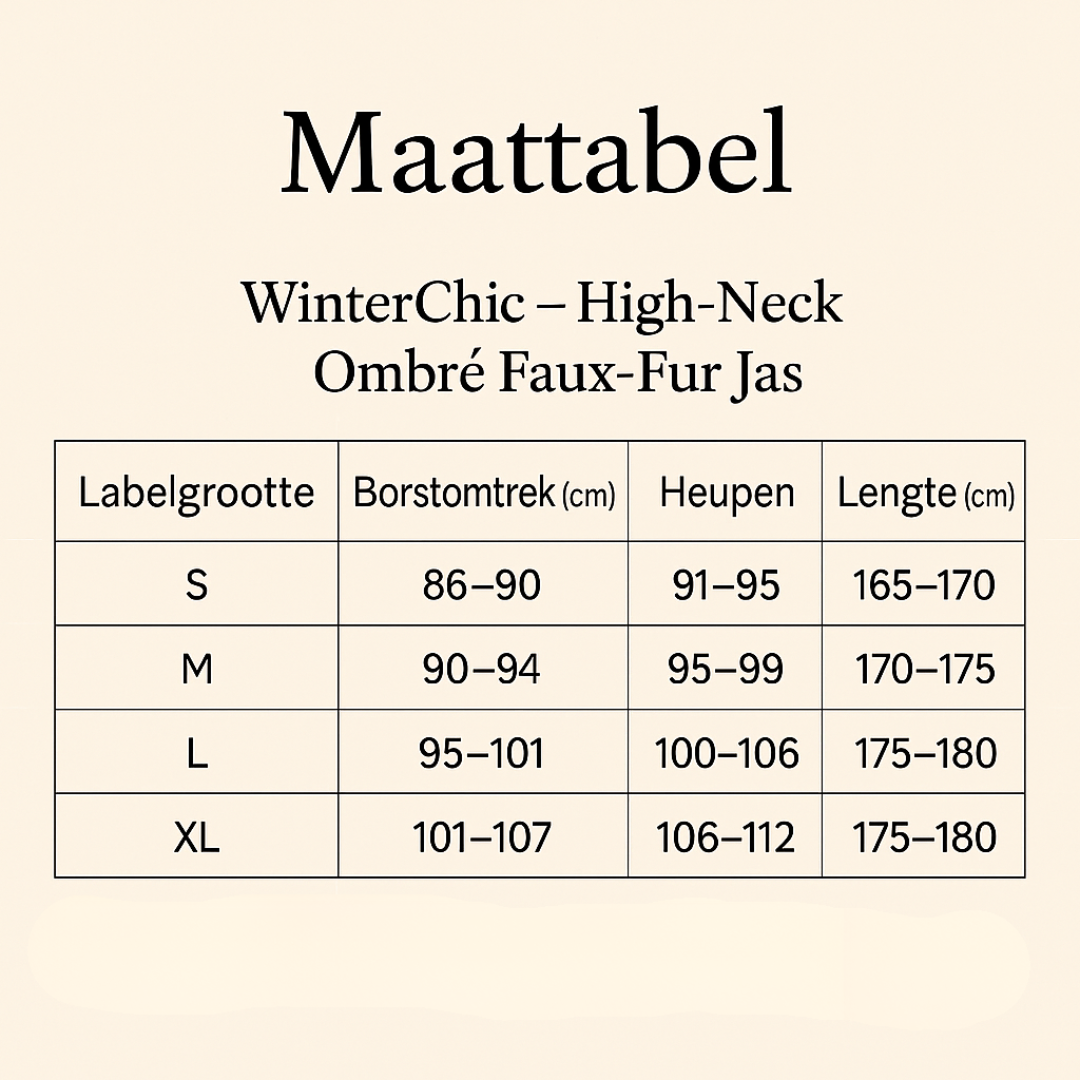 WinterChic Soft Pearl – High-Neck Ombré Faux-Fur Jas