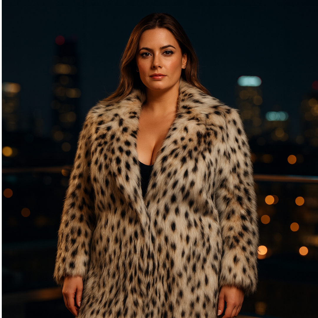 WinterLuxe Leopard Faux-Fur Coat