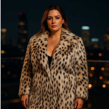 WinterLuxe Leopard Faux-Fur Coat