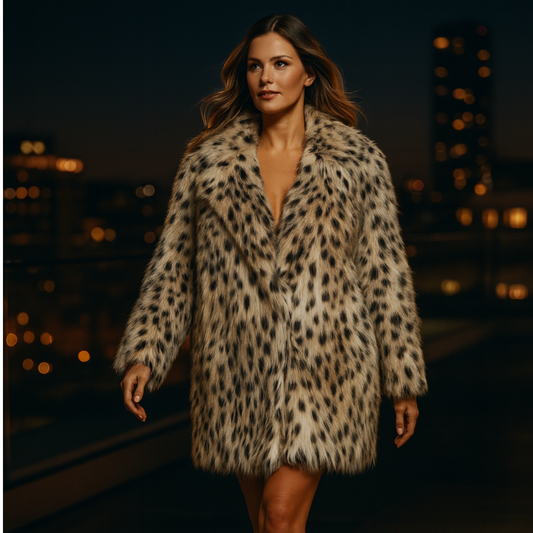 WinterLuxe Leopard Faux-Fur Coat