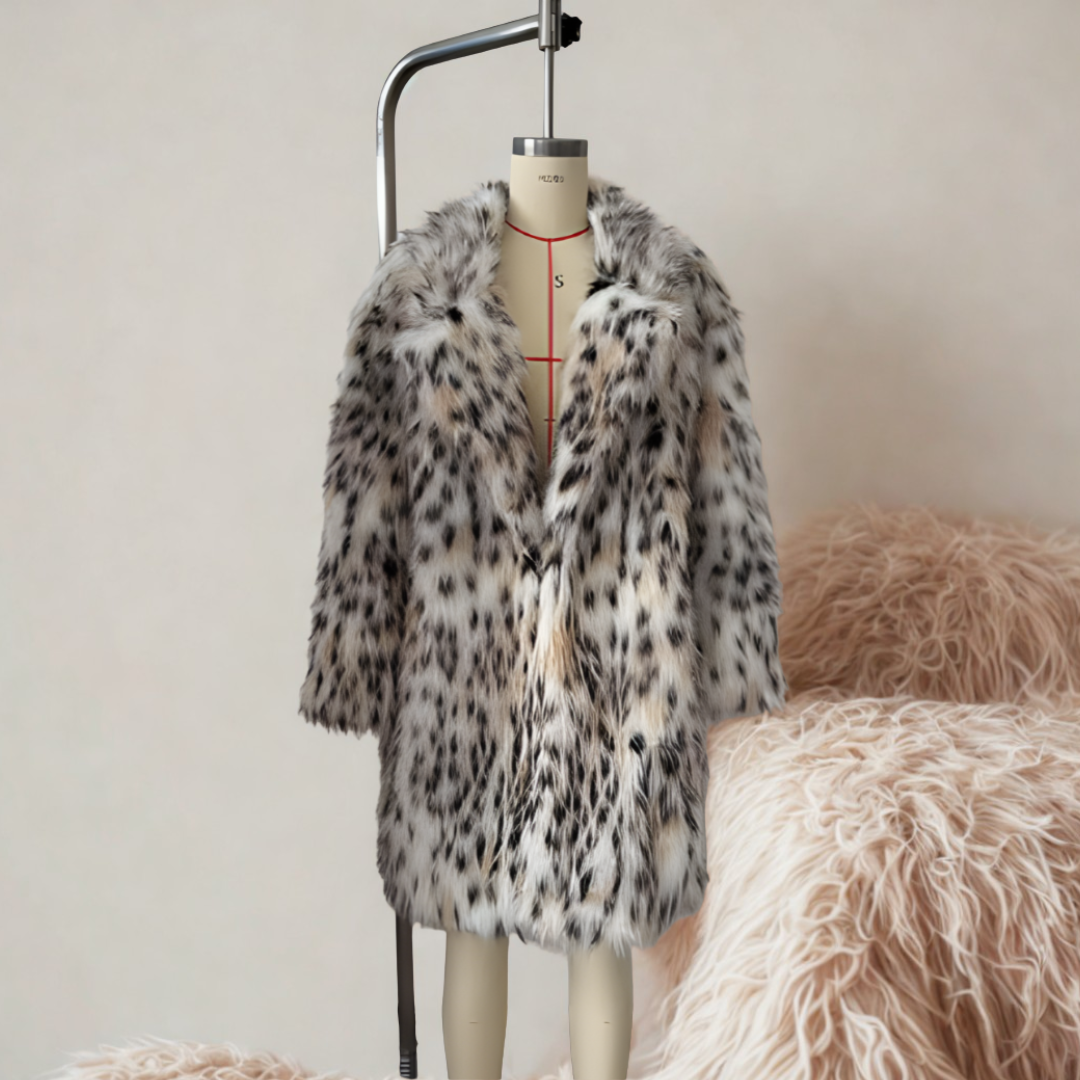 WinterLuxe Leopard Faux-Fur Coat