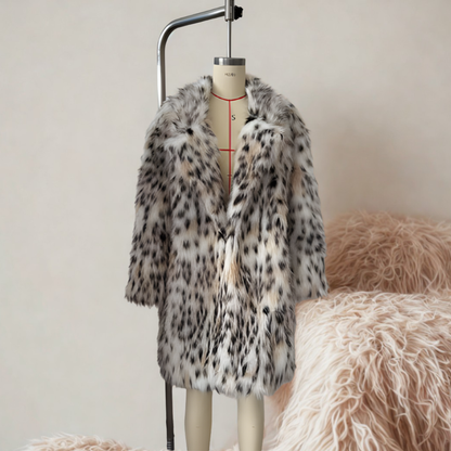 WinterLuxe Leopard Faux-Fur Coat