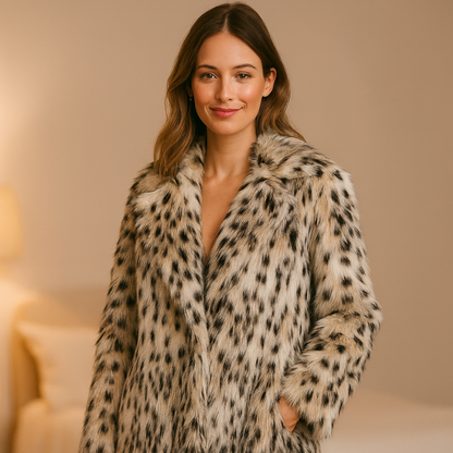 WinterLuxe Leopard Faux-Fur Coat