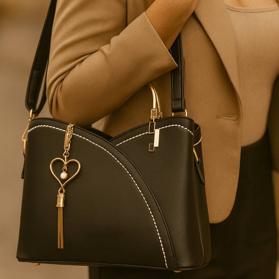 CheriBelle Heart Vegan Leren Schoudertas